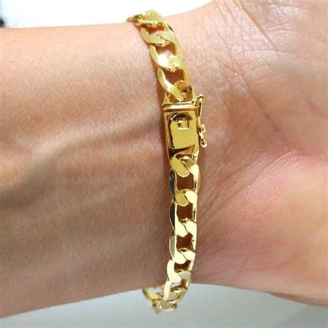 pulseira ouro masculina - pulseira de miçanga simples
